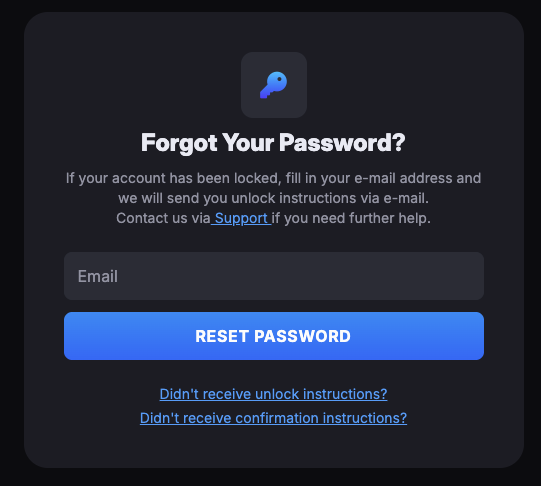 SkyCrown Login Forgot Pass